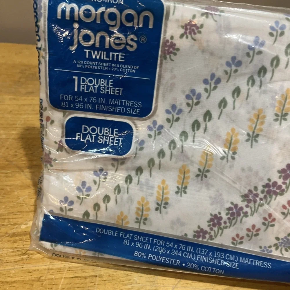 Vtg Morgan Jones‎ Twilite By Springs Vintage Full Flat Sheet Floral Cottagecore